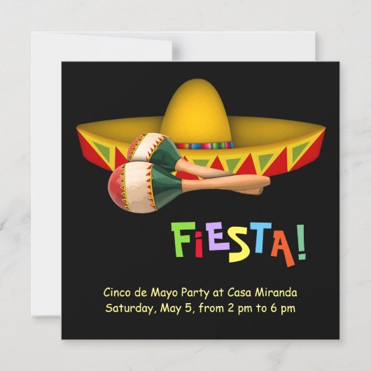 Fiesta Mexicana Magnetische Uitnodiging (Voorkant)