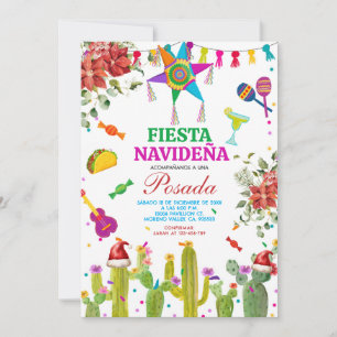 Fiesta Mexicana Navideña Posada Kerstcactus Kaart