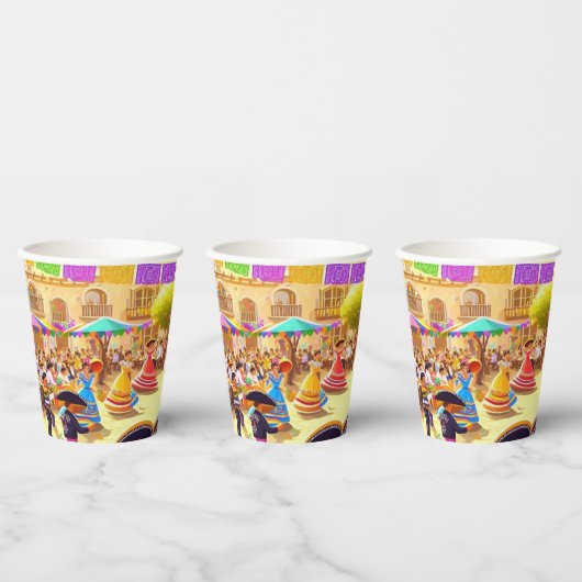 Fiesta Mexicana Papieren Bekers (Multi)