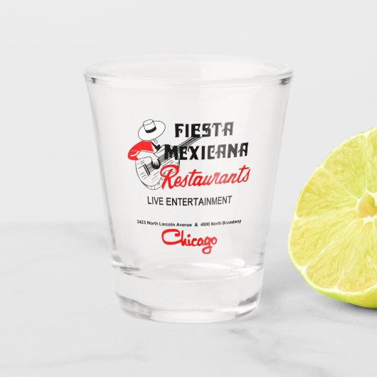 Fiesta Mexicana Restaurant, Chicago, Verenigde Sta Shot Glas (Voorkant)