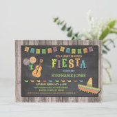 Fiesta Mexico Mexican Baby shower Party Invite Kaart (Staand voorkant)