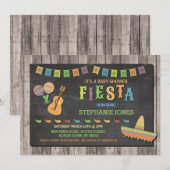 Fiesta Mexico Mexican Baby shower Party Invite Kaart (Voorkant / Achterkant)