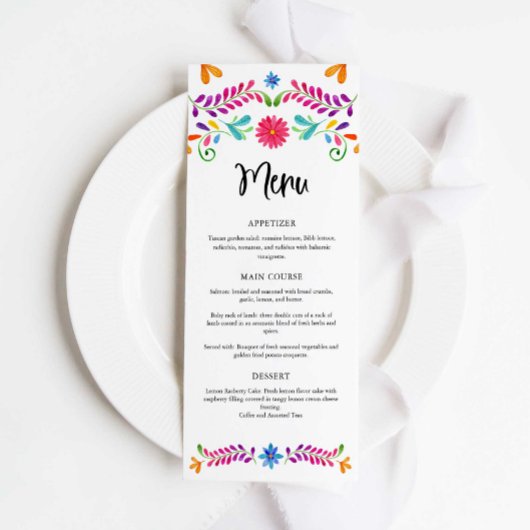 Fiesta Mexico Thema Party Menu