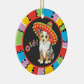 Fiesta Miniature American Shepherd Keramisch Ornament (Rechts)