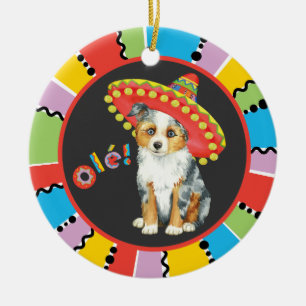 Fiesta Miniature American Shepherd Keramisch Ornament