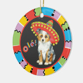 Fiesta Miniature American Shepherd Keramisch Ornament (Links)