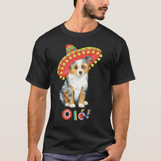 Fiesta Miniature American Shepherd T-shirt (Voorkant)
