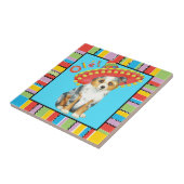 Fiesta Miniature American Shepherd Tegeltje (Zijkant)