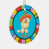 Fiesta Miniature Poodle Keramisch Ornament (Rechts)