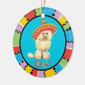 Fiesta Miniature Poodle Keramisch Ornament (Links)