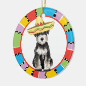 Fiesta Miniature Schnauzer Keramisch Ornament (Links)