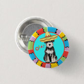 Fiesta Miniature Schnauzer Ronde Button 3,2 Cm (Voorkant /achterkant)
