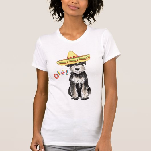 Fiesta Miniature Schnauzer T-shirt (Voorkant)