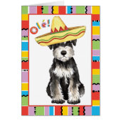 Fiesta Miniature Schnauzer Wenskaart (Voorkant)
