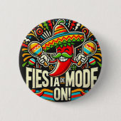Fiesta Mode aan! Ronde Button 5,7 Cm (Voorkant)