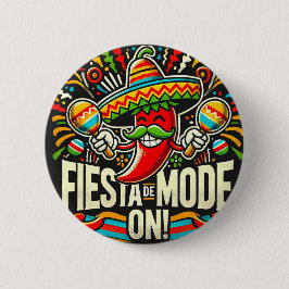Fiesta Mode aan! Ronde Button 5,7 Cm