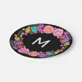 Fiesta Monogram papieren Borden Bordje (Gekanteld)