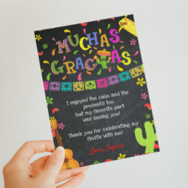 Fiesta Muchas Gracias Birthday Hartelijk dank Kaart
