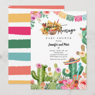 Fiesta Nacho Gemiddeld Baby shower Cactus Mexicaan Kaart