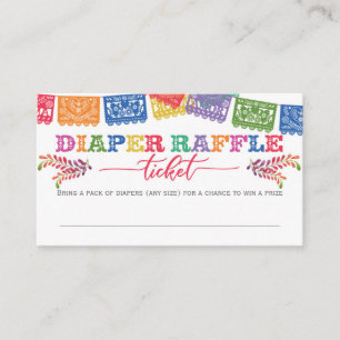 Fiesta, Nacho Gemiddeld, Baby shower diapluieraffl Informatiekaartje