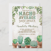 Fiesta Nacho Gemiddelde Baby shower Cactus Invite Kaart (Voorkant)