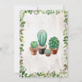 Fiesta Nacho Gemiddelde Baby shower Cactus Invite Kaart (Achterkant)