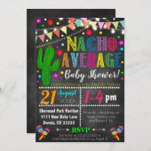 Fiesta Nacho Gemiddelde uitnodiging tot het Baby s (Voorkant / Achterkant)