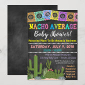Fiesta Nacho Gemiddelde uitnodiging tot het Baby s (Voorkant / Achterkant)