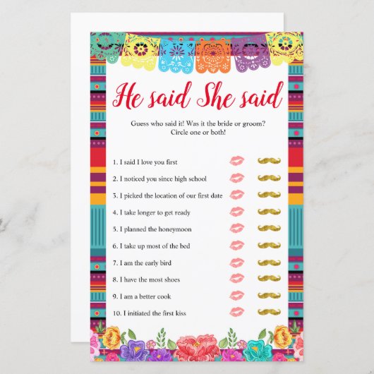 Fiesta nacho zei dat ze een spelkaart zei (Voorkant / Achterkant)