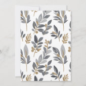 Fiesta Navidad Soft Pastel Wreath and Leaves Kaart (Achterkant)