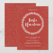 Fiesta Navideña Navidad Kaart (Voorkant / Achterkant)