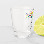 Fiesta neemt een foto van het huwelijk. shot glas (Links)