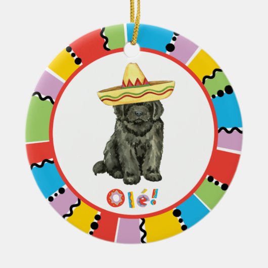 Fiesta Newfoundland Ceramic Ornament (Voorkant)