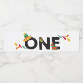 Fiesta ONE Verjaardag Waterfles Etiketten (Enkel label)