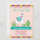 Fiesta, Ooh La Llama Verjaardag Uitnodiging (Voorkant)