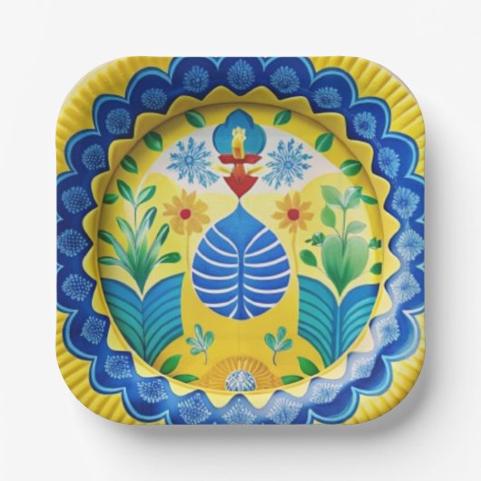 Fiesta op een Bord Spaans-geïnspireerd Dessert Bor (Voorkant)