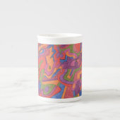 Fiesta, Origineel Abstract Porselein Kop (Voorkant)