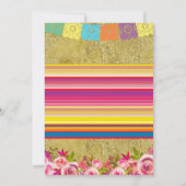 Fiesta Paar Douche Uitnodiging Bloemen (Achterkant)