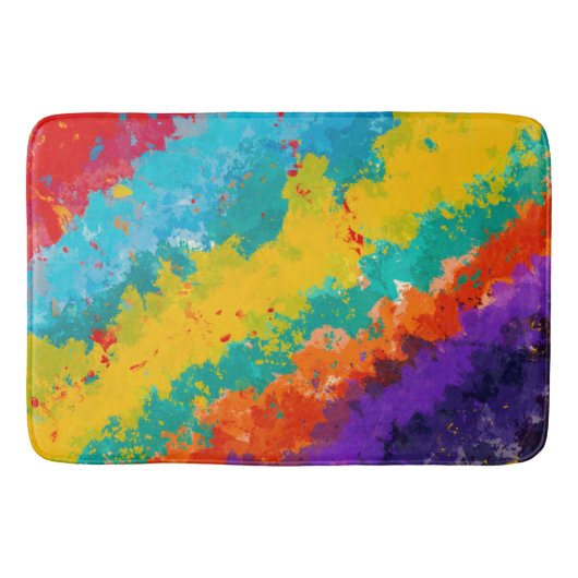 Fiesta Paint Color Splash Colorful Splashes Badmat (Voorkant)