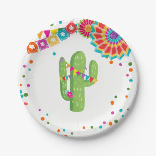 Fiesta Paper Borden Cactus Mexican Succulent Uno Papieren Bordje