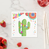 Fiesta Papier Servet Mexicaanse Cactus Bloemen Ver (Insitu)