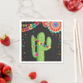 Fiesta Papier Servet Mexicaanse Cactus Bloemen Ver (Insitu)