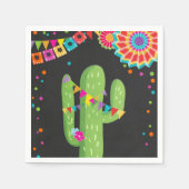 Fiesta Papier Servet Mexicaanse Cactus Bloemen Ver (Voorkant)