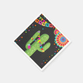 Fiesta Papier Servet Mexicaanse Cactus Bloemen Ver (Hoek)