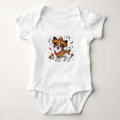 Fiesta Papillon Hond met Sombrero en Sarape Romper (Voorkant)