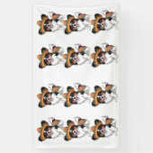 Fiesta Papillon Hond met Sombrero en Sarape Spandoek (Verticaal)