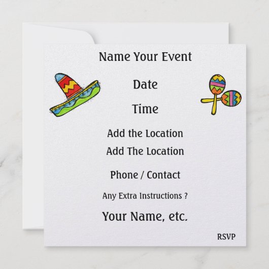 Fiesta Partido - SRF Kaart (Achterkant)