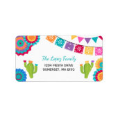 Fiesta Party Adresetiketten Mexicaanse Fiesta Part Etiket (Voorkant)