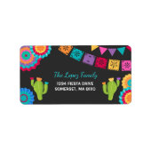 Fiesta Party Adresetiketten Mexicaanse Fiesta Part Etiket (Voorkant)