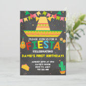 Fiesta Party Birthday Taco Boy Mexican Kaart (Staand voorkant)